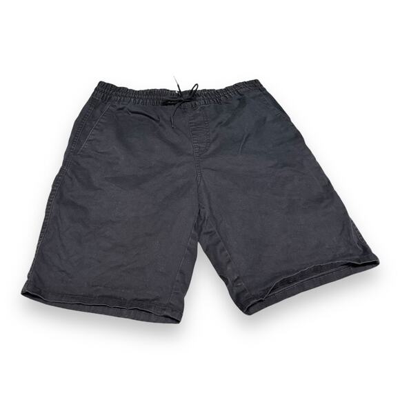 Volcom Mens Shorts Sz S Cleaver Elastic Waist Stretch Faded Navy Blue Drawstring - Picture 3 of 6